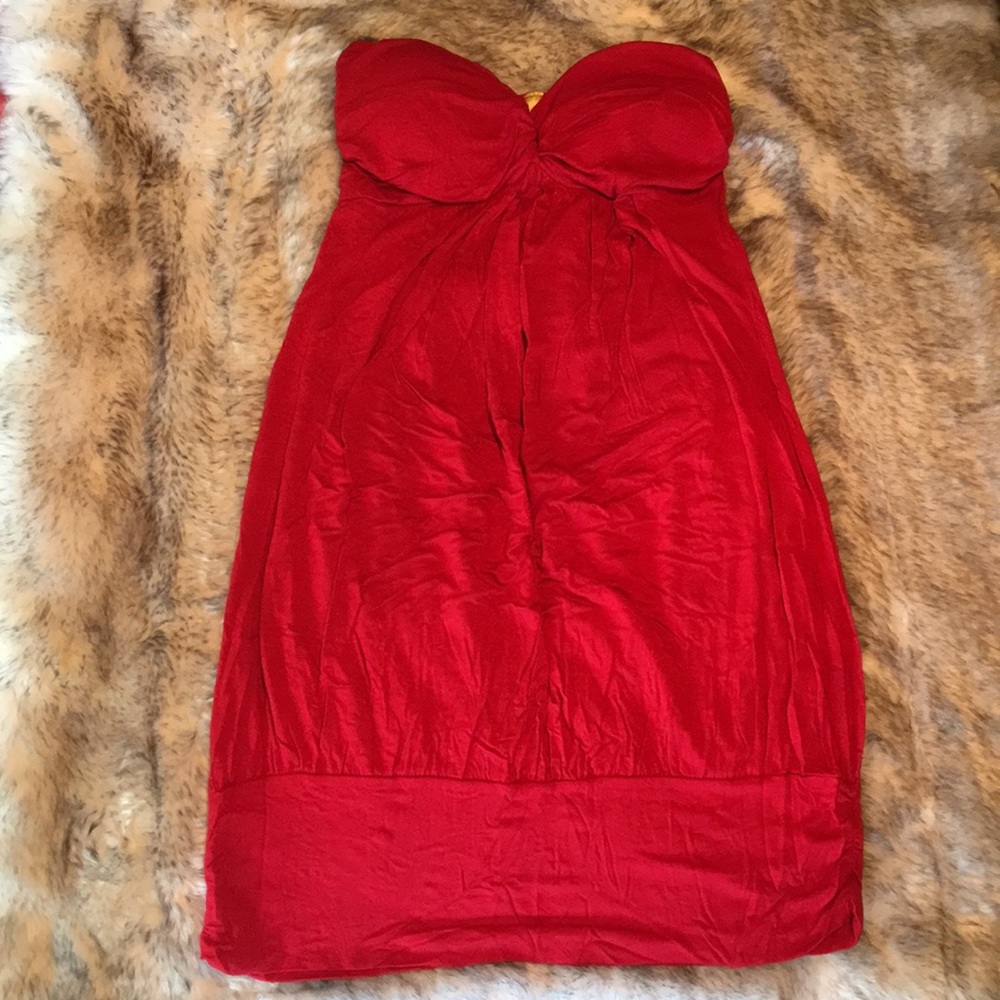 Rubicon USA Strapless red dress